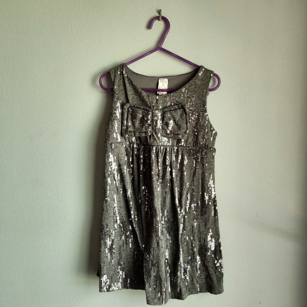 Silver sparkle dress 5t